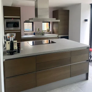 Keuken wrappen - project 1 bruin hout - keukenkastwrappen-nl