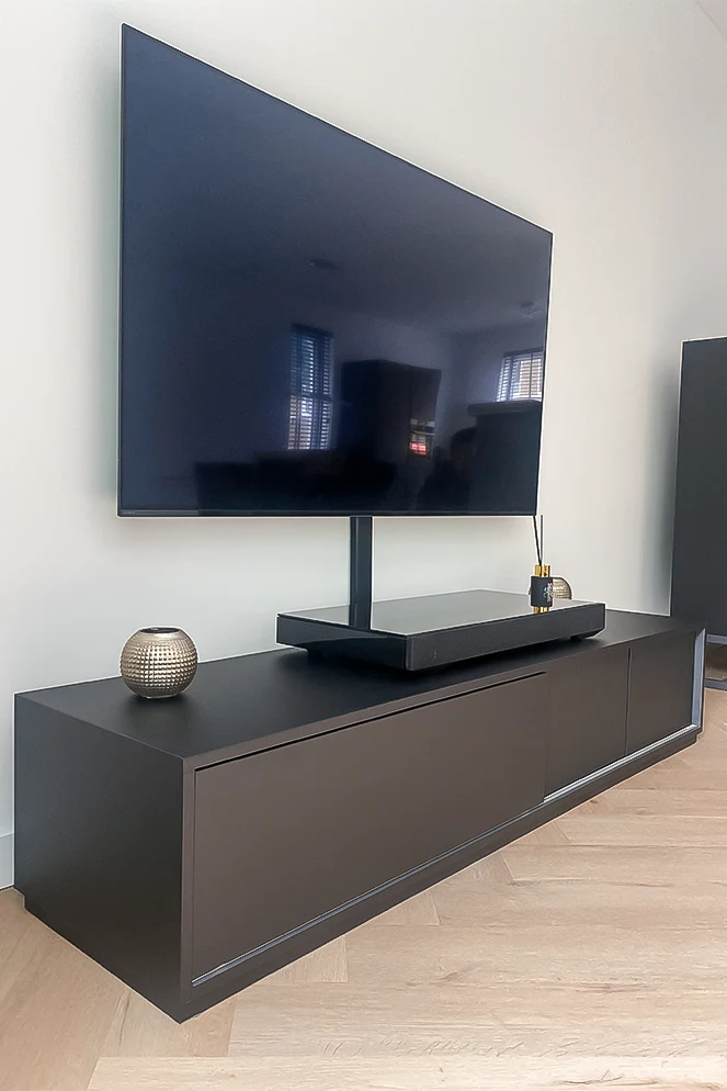 TV meubel en kast mat zwarte wrap vinyl