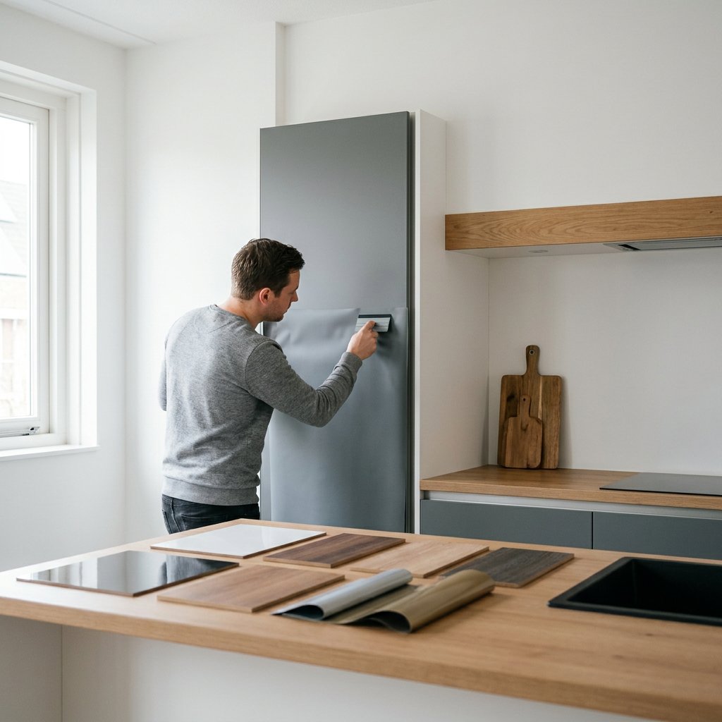 Afwerking keukenkastjes wrappen