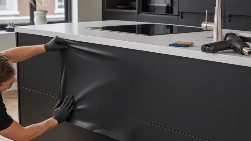 Keuken wrappen mat zwart