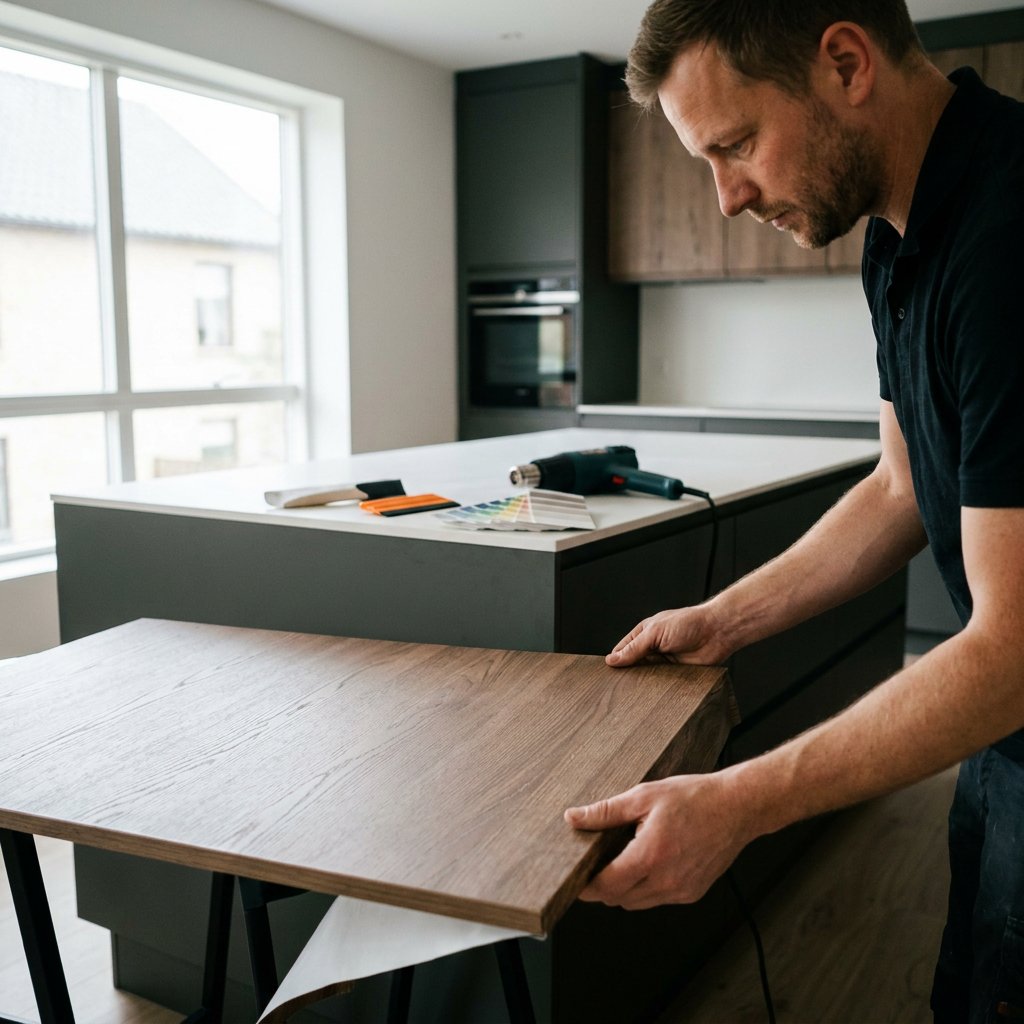Keuken wrappen met reliëf