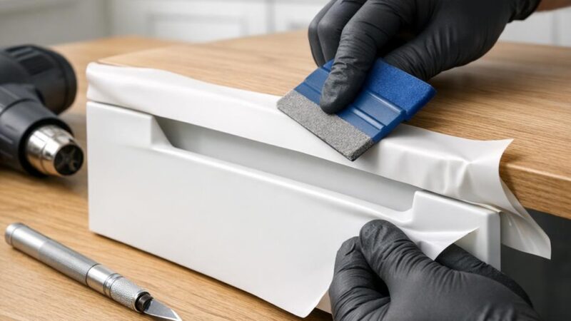 Keukenkastjes wrappen met greeplijst of profiel