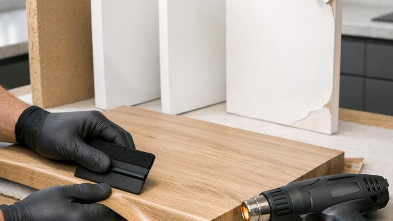 Keukenkastjes wrappen op MDF, laminaat en foliefronten